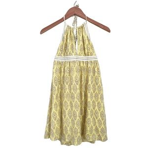 Free People Halter Cutout Dress - Size 2 - Yellow Print - Like New